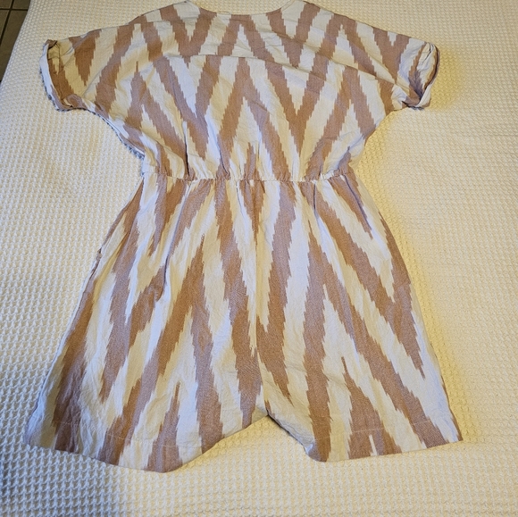 LOU & Grey for Loft Ikat Tie Front Romper Sz M - Picture 4 of 8